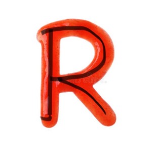 Letter R With Red Sauce
