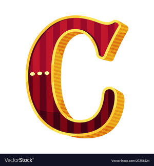  Letter c in circus style