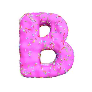 Pink Sugar Sprinkle Letter B