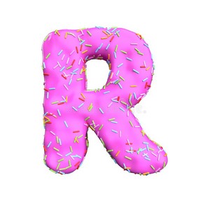 Pink Sugar Sprinkle Letter R
