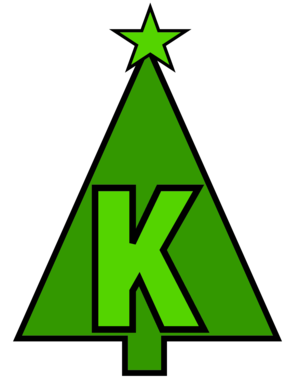  Starry क्रिस्मस पेड़ Letter K