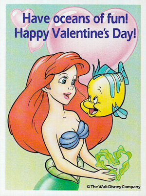  The Little Mermaid - Valentine's hari Cards - Have oceans of fun!