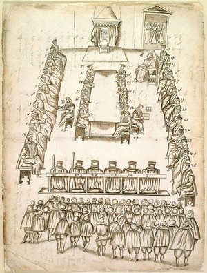 Trial of Mary Queen of Scots Sketch
