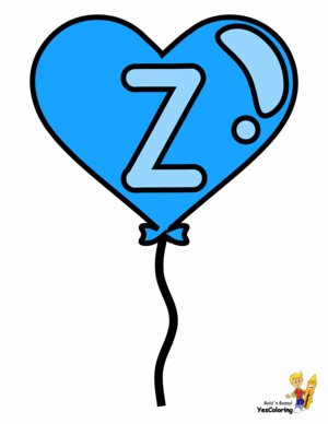  Valentine Letter Z Coloring Pages