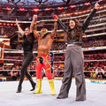  Rey Mysterio with Angie and Aalyah | Wrestlemania (Night 1) | April 1, 2023 - wwe photo