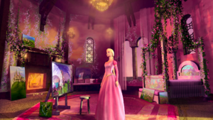  Barbie as Rapunzel kertas dinding