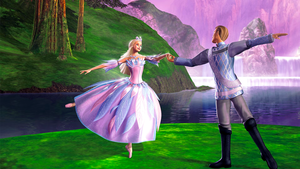  Barbie of zwaan-, zwaan Lake achtergrond
