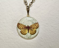 Butterfly Photo Necklace - butterflies photo