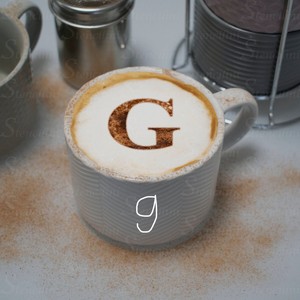  Coffee ককটেল Stencil Letter G