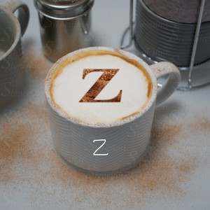  Coffee ককটেল Stencil Letter Z