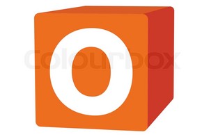  Letter O On оранжевый Box