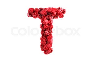 Red Roses Letter T