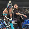 Rey Mysterio with Dominik | Friday Night Smackdown | February 24, 2023 - wwe photo