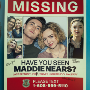  School Spirits Poster - Have आप seen Maddie Nears?