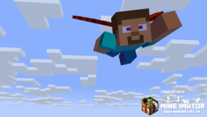  Steve with a Minecon 2011 Cape Elytra
