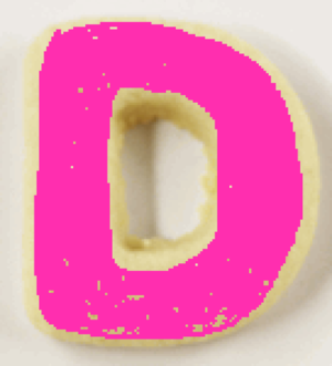  The Letter D Sugar biscuits, cookies