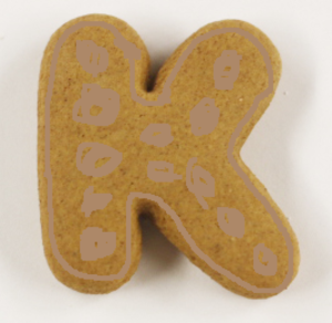  The Letter K Gingerbread বিস্কুট