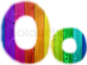 The Letter O Rainbow Background