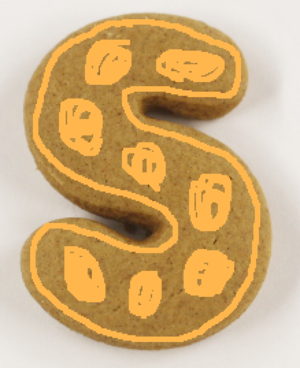  The Letter S Gingerbread kue, cookie