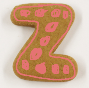  The Letter Z Gingerbread cookies, biskut