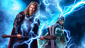  Thor/Jane hình nền - tình yêu And Thunder
