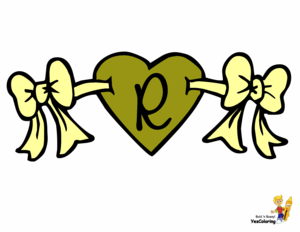 Valentine Hearts Letter R