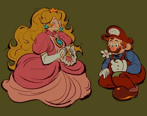  mario and 복숭아