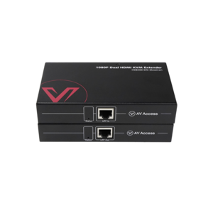  AV Access 1080P Dual Monitor HDMI KVM Extender, 4x USB 2.0 Port, One-Way PoC