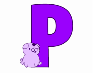 Cat And Dog Letter P