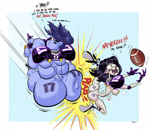  Creepy susie and squigly play football tackle fanart 2