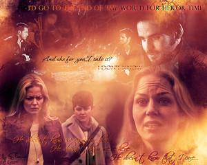 Emma/Killian wallpaper - "He Doesn't Know That I Care"