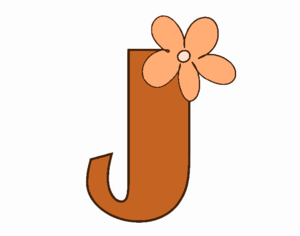 Flower Letter J