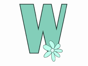  цветок Letter W