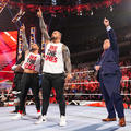 Jimmy and Jey Uso with Paul Heyman and Solo Sikoa  | Monday Night Raw | April 17, 2023 - wwe photo