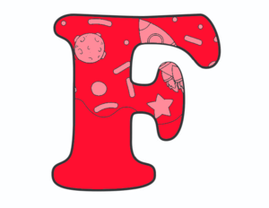 Outer Space Letter F