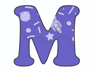 Outer Space Letter M