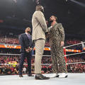 Seth 'Freaking' Rollins and Omos | Monday Night Raw | April 24, 2023 - wwe photo