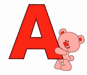  Teddy くま, クマ Letter A
