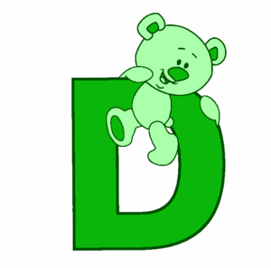 Teddy Bear Letter D