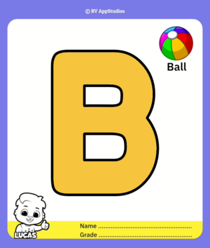Uppercase Colorïng Page For Letter B