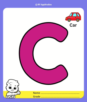 Uppercase Colorïng Page For Letter C