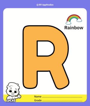 Uppercase Colorïng Page For Letter R