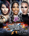 Asuka defends the Women's Title against Bianca Belair and Charlotte Flair at SummerSlam 2023 - wwe photo