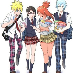 Boruto, Sarada, Choco, and Mitsuki