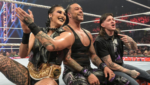  Damian Priest, Rhea Ripley and Dominik Mysterio | Monday Night Raw | July 3, 2023
