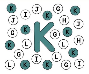  Fïnd And màu sắc The Letters K