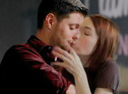 Jensen Ackles and Felicia Day kiss