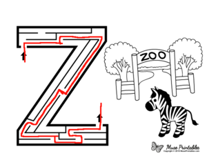  Letter Maze Z
