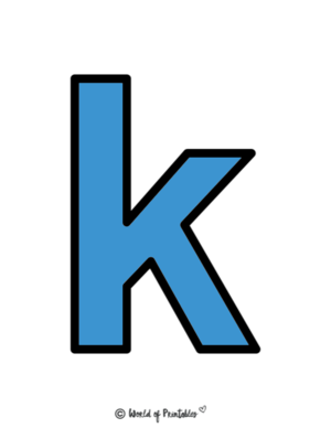 Lowercase Abc Prïntables – Letter K