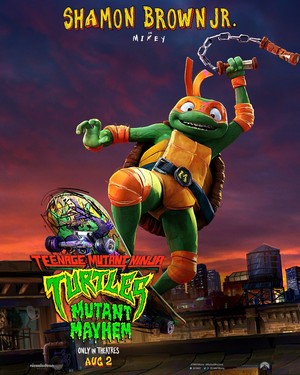  Shamon Brown jr is Mikey | Teenage Mutant Ninja Turtles: Mutant Mayhem | character posters